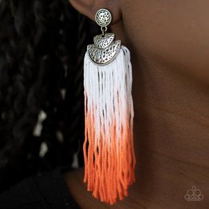 "DIP IT UP" Orange Post Earrings